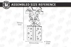 3D Folding Surprise Card Laser Cut | Wooden Wolf Sliding SVG Product Image 4