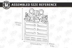 Baby Bow Holder Laser Cut | Hair Accessory Organizer SVG Product Image 2