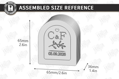 Personalized Wedding Ring Box Laser Cut | Laser Engraved Product Image 2