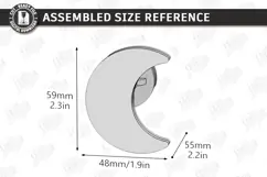 Wall Hooks Laser Cut | Plywood Moon Stars Clouds Wall Hook Product Image 5