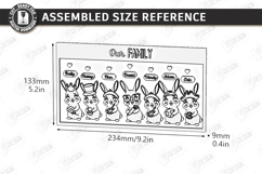 Family Easter Signs Laser Cut| Our Peeps Bunny Welcome Stand Product Image 5