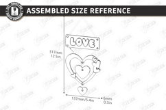 Love Wall Decor Ornament Laser Cut | Romantic Hanging Decor Product Image 3