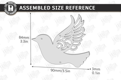 Flying Bird Wood Ornament Laser Cut Bundle | Garden Decor Product Image 15