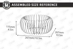 Parametric Wooden Bowls Laser Cut | Geometric Fruit Bowl SVG Product Image 2