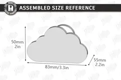 Wall Hooks Laser Cut | Plywood Moon Stars Clouds Wall Hook Product Image 6
