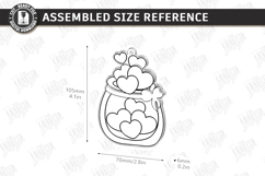 Valentine's Paintable Ornament Laser Cut | Coloring Craft Product Image 2