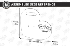 Valentine Flower Holder Card Laser Cut | Bouquet Holder SVG Product Image 2