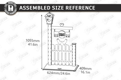 Outdoor Welcome Sign Planter Laser Cut | Street Lamp Post Product Image 2