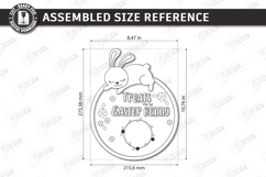 Easter Bunny Treat Tray Laser Cut | Serving Tray | Board SVG Product Image 2
