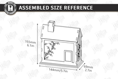 3D Lantern House Laser Cut | Wood and Acrylic Night Light Product Image 2