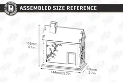 3D Lantern House Laser Cut | Wood and Acrylic Night Light Product Image 2