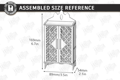 Miniature Cabinet Book Nook Laser Cut Bundle | Dollhouse SVG Product Image 16