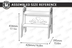 Kids Wooden Step Stool Laser Cut | Kids Laser | Pattern SVG Product Image 2
