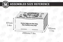 Wooden Doctor Kit Box Laser Cut | Little Ent Dentist | CNC Product Image 2