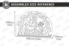 Easter Candle Holder Laser Cut Bundle | He Is Risen Sign SVG Product Image 25