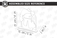 Cute Snowman Stand Laser Cut|Layered Christmas Shelf Sitter Product Image 2