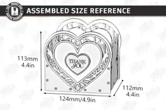 Mini Wooden Gift Box Laser Cut | Wedding Favor Box | Pattern Product Image 2