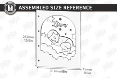 3D Baby Photo Album Cover Laser Cut | Kids Laser | Newborn Product Image 2