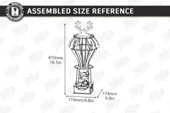 3D Christmas Hot Air Balloon Hanging Ornament Laser Cut |CNC Product Image 3