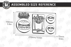 Fast Food Serving Trays Laser Cut Bundle | Serving Board SVG Product Image 15