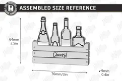 3D Cute Wooden Fridge Magnet Laser Cut | Bottles | Kitchen Product Image 2