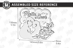 Valentine's Day Tiered Tray Laser Cut | Romantic Sign SVG Product Image 3