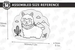 Alpaca Coloring Board Laser Cut | Kids Activity Craft | CNC Product Image 2