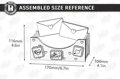 Valentine’s Day Flower Box Laser Cut | Wooden Flower Basket Product Image 2