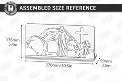 Easter Candle Holder Laser Cut | He Is Risen SVG | Christian Product Image 2