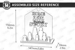 Family Wooden Stand with Figures Laser Cut | 3D Family Tree Product Image 2