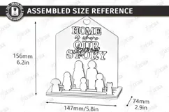 Family Wooden Stand with Figures Laser Cut | 3D Family Tree Product Image 2