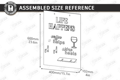 Coffee Mug and Wine Glass Holder Laser Cut | Wall Decor SVG Product Image 2