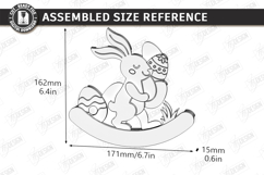 Easter Bunny Rocker Laser Cut | Standing Rabbit Table Decor Product Image 2