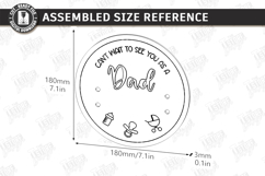 Pregnancy Test Reveal Disc Laser Cut | Baby Reveal SVG | CNC Product Image 2