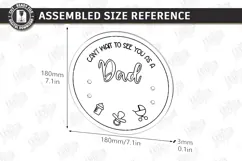 Pregnancy Test Reveal Disc Laser Cut | Baby Reveal SVG | CNC Product Image 2