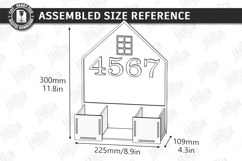 Modern House Number - Address Sign SVG Layered Laser Cut Product Image 3