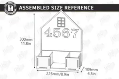 Modern House Number - Address Sign SVG Layered Laser Cut Product Image 3