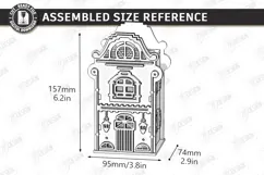 Christmas Village Nightlight Laser Cut | 3D House Lantern Product Image 4