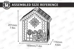 3D Christmas Gingerbread House Laser Cut | Christmas House Product Image 2
