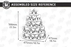 3D Tiered Wooden Christmas Village Advent Calendar Laser Cut Product Image 3