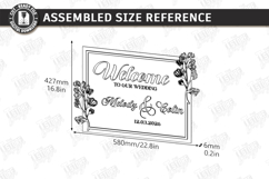 Wedding Welcome Sign Laser Cut | Wedding Reception Decor SVG Product Image 2