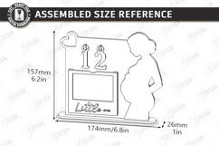 Pregnancy Countdown Frame Laser Cut |Baby Milestone Calendar Product Image 2
