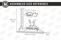 Easter Bunny Shelf Sitter Laser Cut | Layered Easter Stand Product Image 2