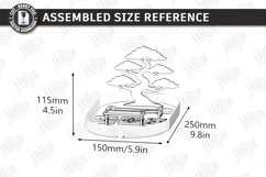 Mini Desktop Zen Garden Laser Cut |Desktop Meditation Garden Product Image 2