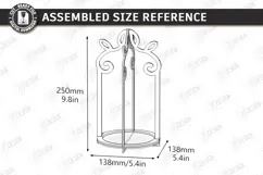 Wooden Hanging Candle Holder Laser Cut | Christmas Lantern Product Image 2