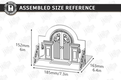 Decorative Door Bookends Laser Cut | Home Library Accessory Product Image 2