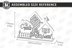 Valentine House Village Stand Laser Cut | 3D Village Stand Product Image 2