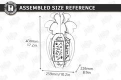 Easter Lantern Laser Cut | Bunny and Carrot | 3D Night Light Product Image 2