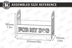 Pet Treat Organizer Laser Cut | Wooden Dog Cat Treat Station Product Image 2