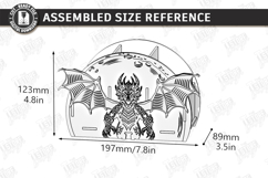 Dragon Desk Organizer Laser Cut Bundle | Pencil Holder | CNC Product Image 15